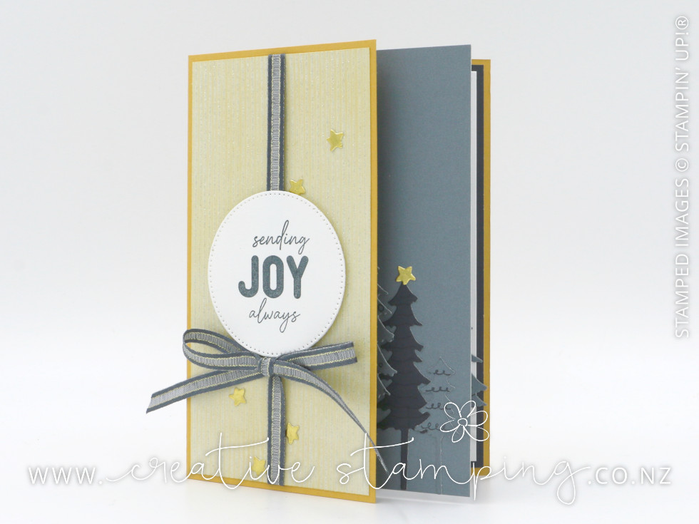 Holly Jolly Branches Double Layer Fun-Fold Christmas Card