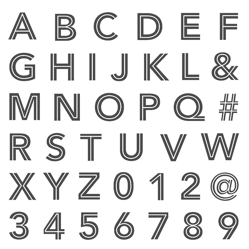 Metro Type Alphabet Stamp Set