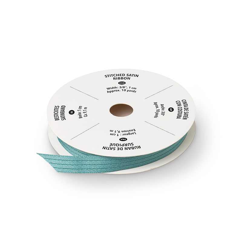 Lost Lagoon 3/8" Stitched Satin Ribbon