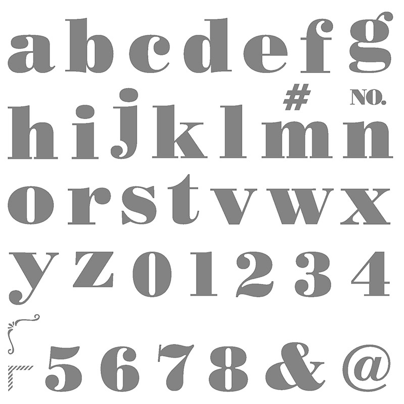 Larger Than Life Alphabet & Numbers Stamp Set