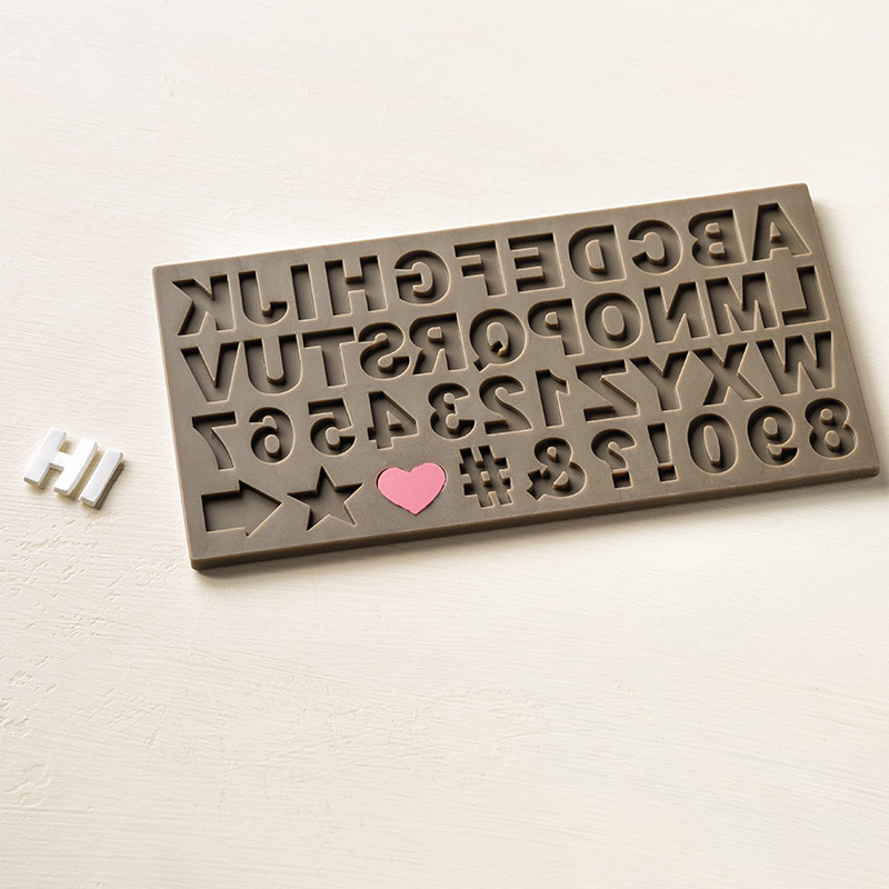 Alphanumeric Simply Pressed Clay Mold