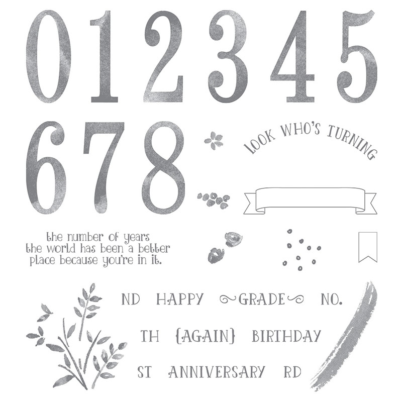 Number of Years Stamp Set