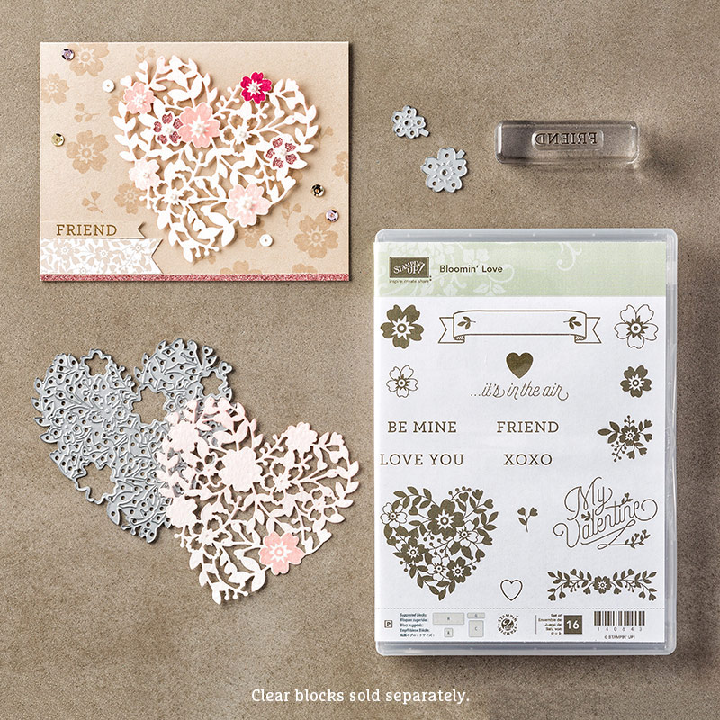 Bloomin' Love Stamp Set + Bloomin' Heart Thinlits Dies