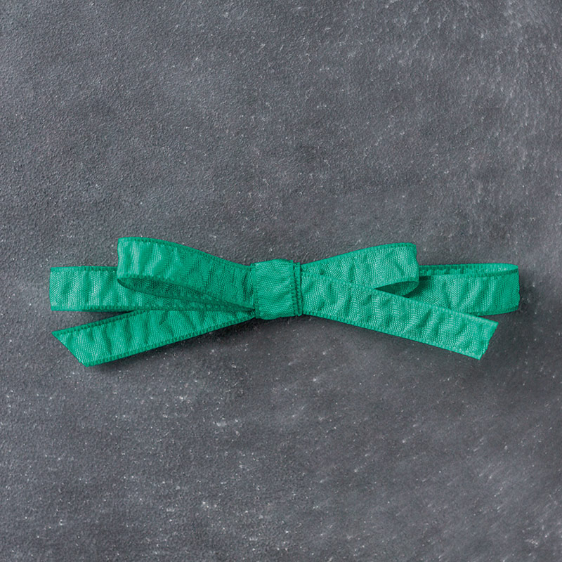 Emerald Envy 3/8" Ruched Ribbon