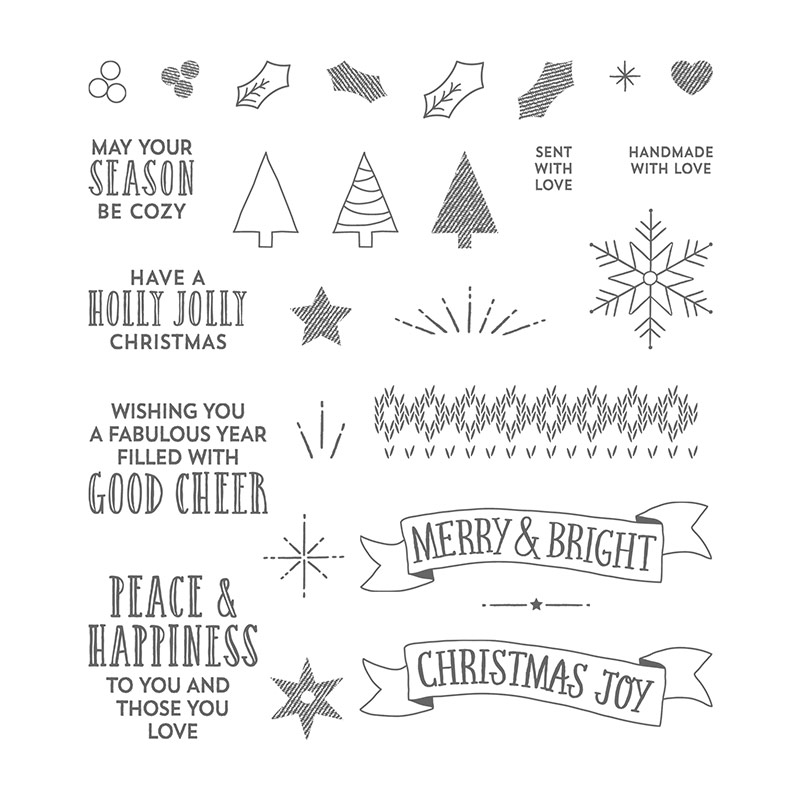 Stitched with Cheer Photopolymer Stamp Set