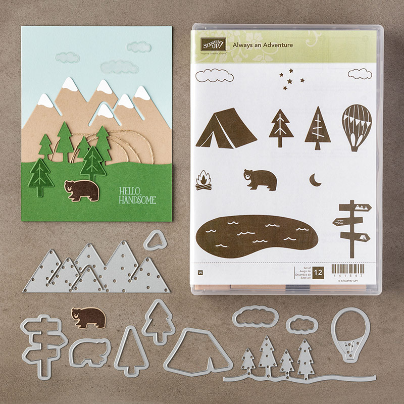 Always An Adventure Stamp Set + Outdoor Adventure Framelits Dies Bundle