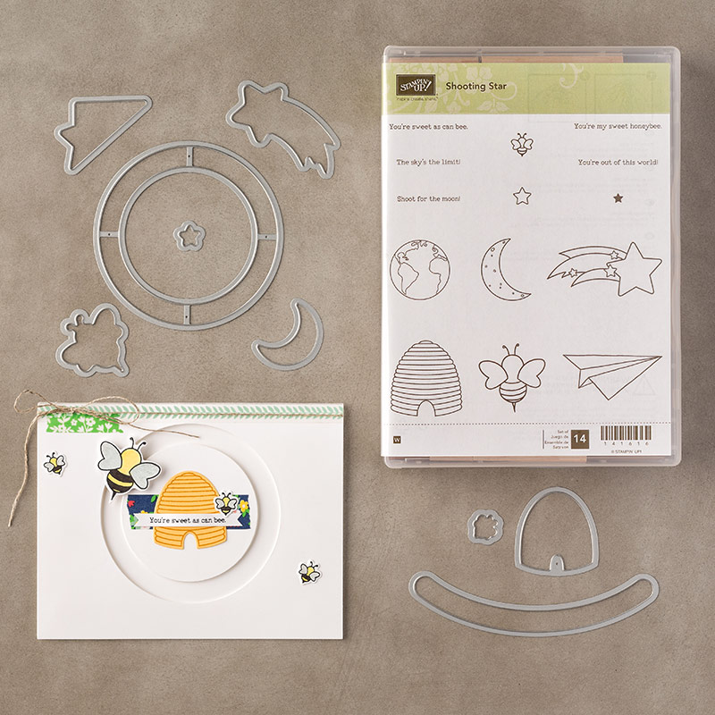 BUNDLE & SAVE 10%  |  Shooting Star Stamp Set + Sliding Star Framelits Dies Bundle