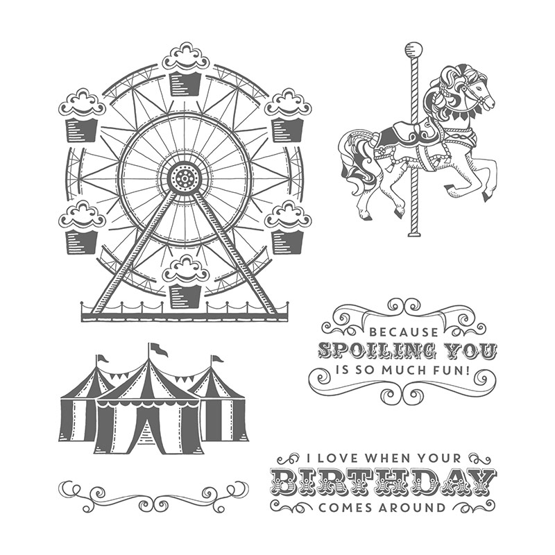 Carousel Birthday Stamp Set