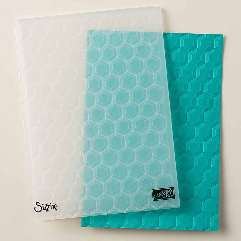 Hexagons 3D Dynamic Textured Impressions Embossing Folder