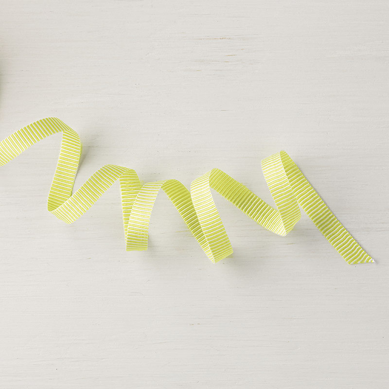 Lemon Lime Twist 3/8" Mini Striped Ribbon