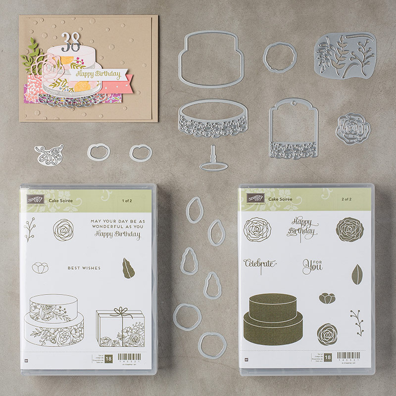 Cake Soirée Stamp Set + Sweet Cake Framelits Dies
