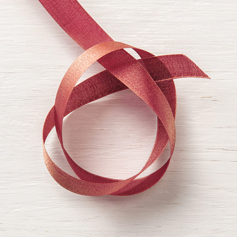 Merry Merlot & Copper 5/8" Reversible Ribbon