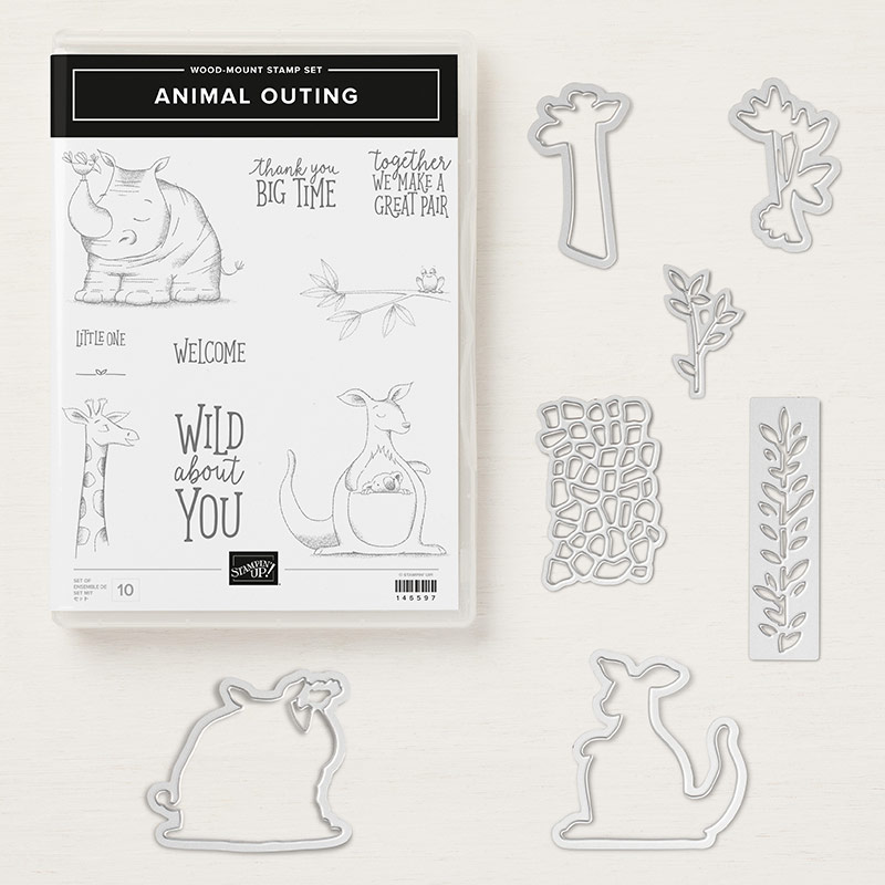Animal Outing Stamp Set + Animal Friends Thinlits Dies Bundle