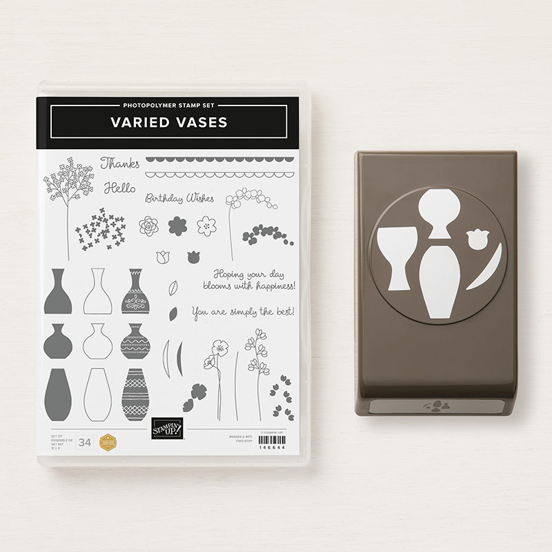Varied Vases Stamp Set + Vases Builder Punch Bundle