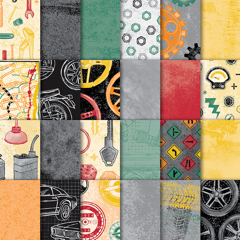 Classic Garage 6" x 6" Designer Series Paper