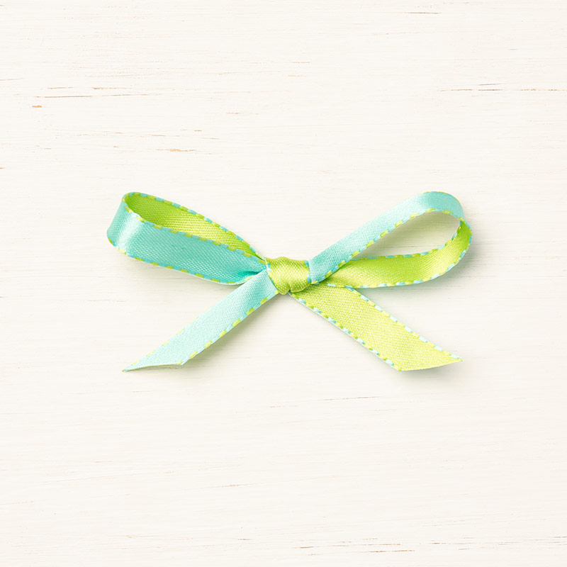 Coastal Cabana/Granny Apple Green 3/8" Reversible Ribbon