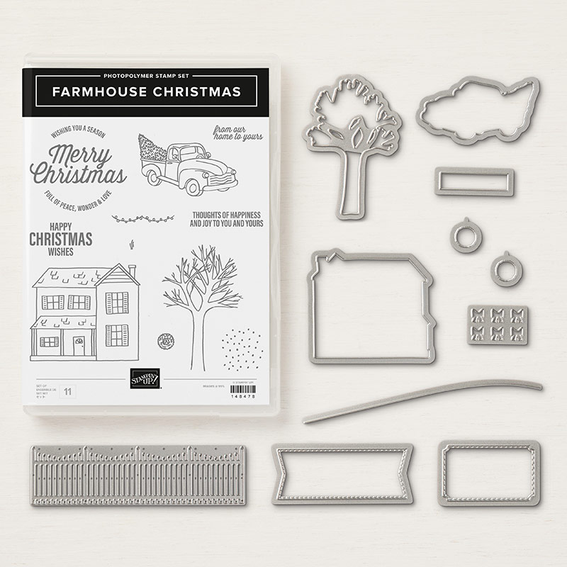 Farmhouse Christmas Stamp Set + Farmhouse Framelits Dies Bundle