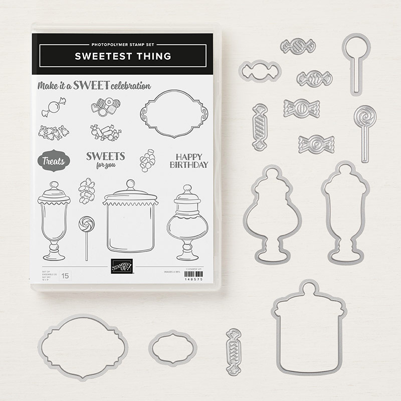 Sweetest Thing Photopolymer Stamp Set + Jar of Sweets Framelits Dies Bundle