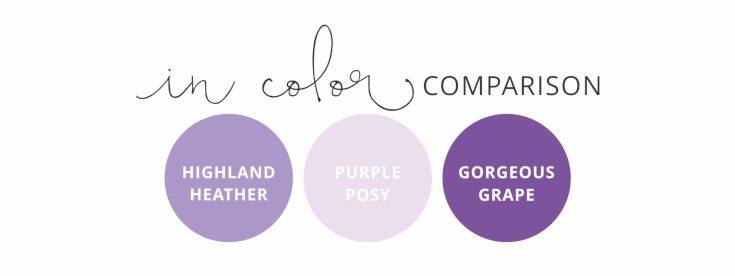 2019-2021 In Color Comparison: Highland Heather, Purple Posy, Gorgeous Grape