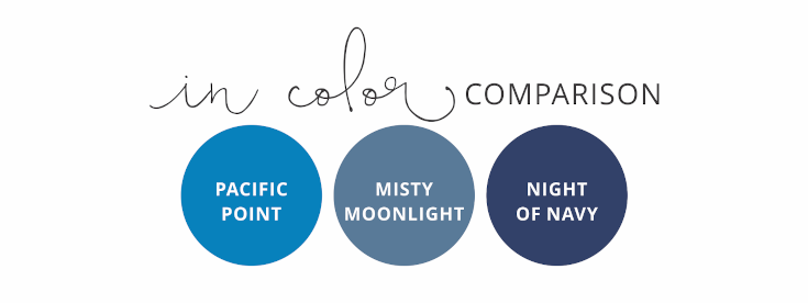 2020-2022 In Color Comparison: Pacific Point, Misty Moonlight, Night of Navy
