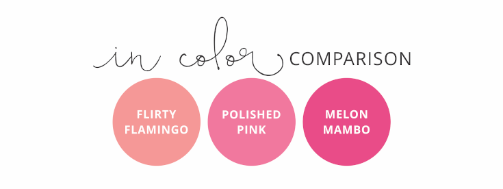 2021-2023 In Color Comparision | Flirty Flamingo, Polished Pink, Melon Mambo 2021-2023 In Color Comparision | Flirty Flamingo, Polished Pink, Melon Mambo