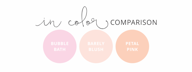 2026-2028 In Color Comparison: Bubble Bath, Barely Blush, Petal Pink 2026-2028 In Color Comparison: Bubble Bath, Barely Blush, Petal Pink