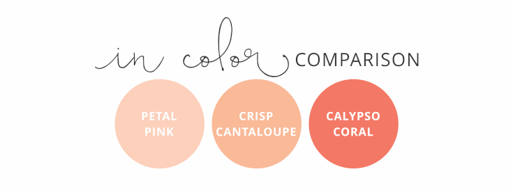 2026-2028 In Color Comparison: Petal Pink, Crisp Cantaloupe, Calypso Coral