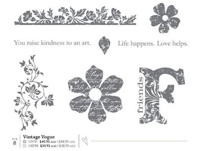 Vintage Vogue stamp set