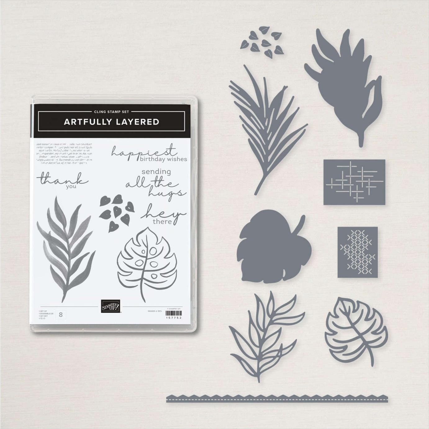 Artfully Layered Stamp Set + Tropical Layers Dies Bundle | Image © 2022 Stampin' Up! Artfully Layered Stamp Set + Tropical Layers Dies Bundle | Image © 2022 Stampin' Up!