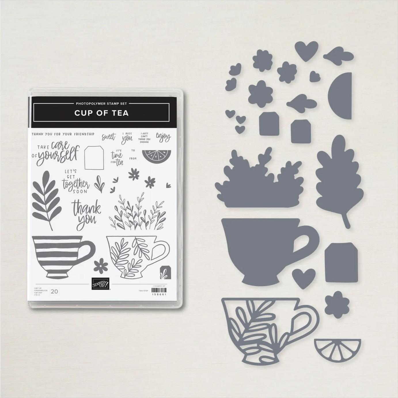 Cup of Tea Stamp Set + Teacup Dies Bundle | Image © 2022 Stampin' Up! Cup of Tea Stamp Set + Teacup Dies Bundle | Image © 2022 Stampin' Up!