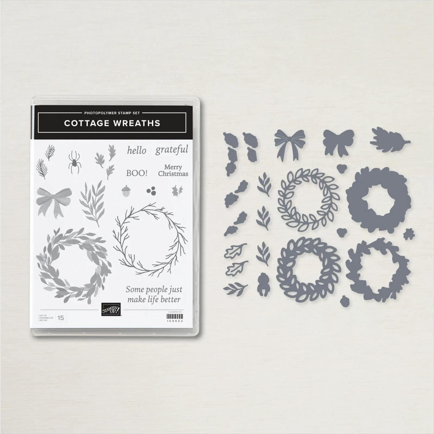 Cottage Wreaths Stamp Set + Country Wreaths Dies Bundle  |  Image &copy; 2022 Stampin' Up!