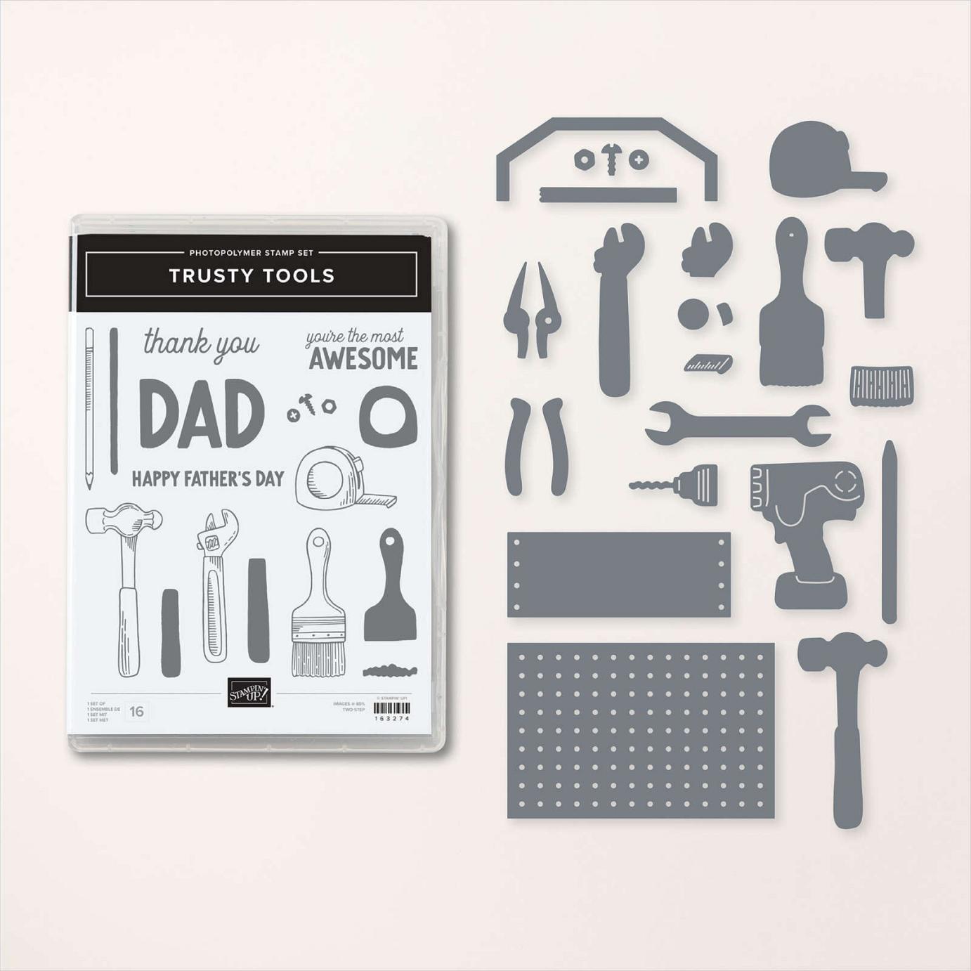 Trusty Tools Stamp Set + Trusty Tools Dies Bundle  |  Image &copy; 2024 Stampin' Up!