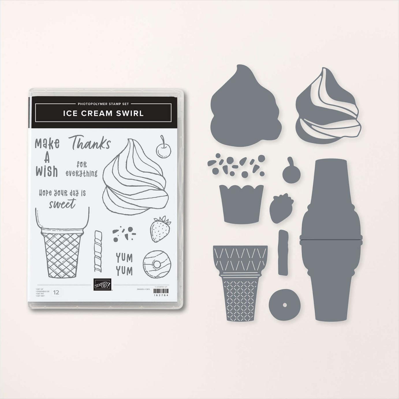 Ice Cream Swirl Stamp Set + Ice Cream Swirl Dies Bundle | Image © 2024 Stampin' Up! Ice Cream Swirl Stamp Set + Ice Cream Swirl Dies Bundle | Image © 2024 Stampin' Up!