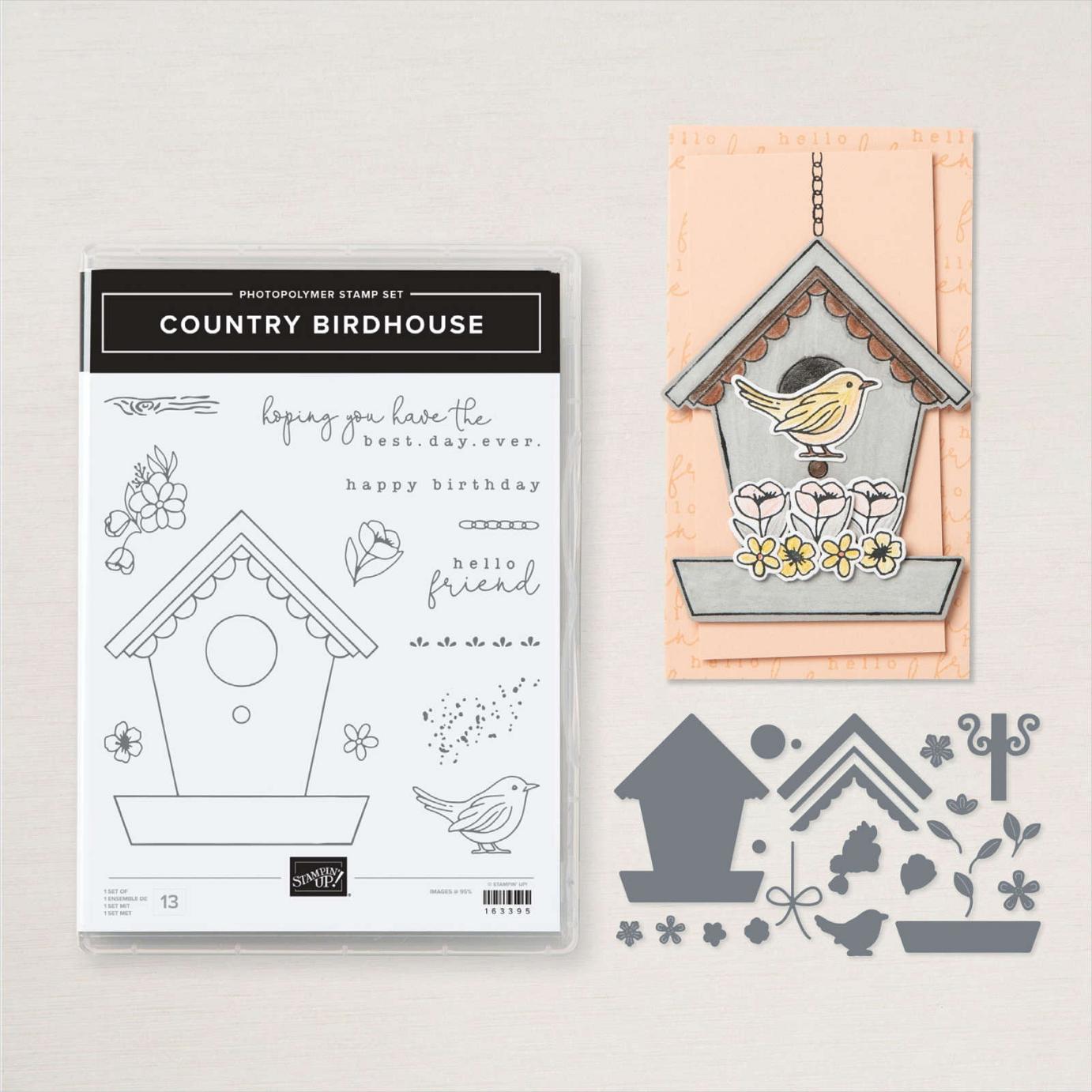 Country Birdhouse Stamp Set + Country Birdhouse Dies Bundle  |  Image &copy; 2024 Stampin' Up!