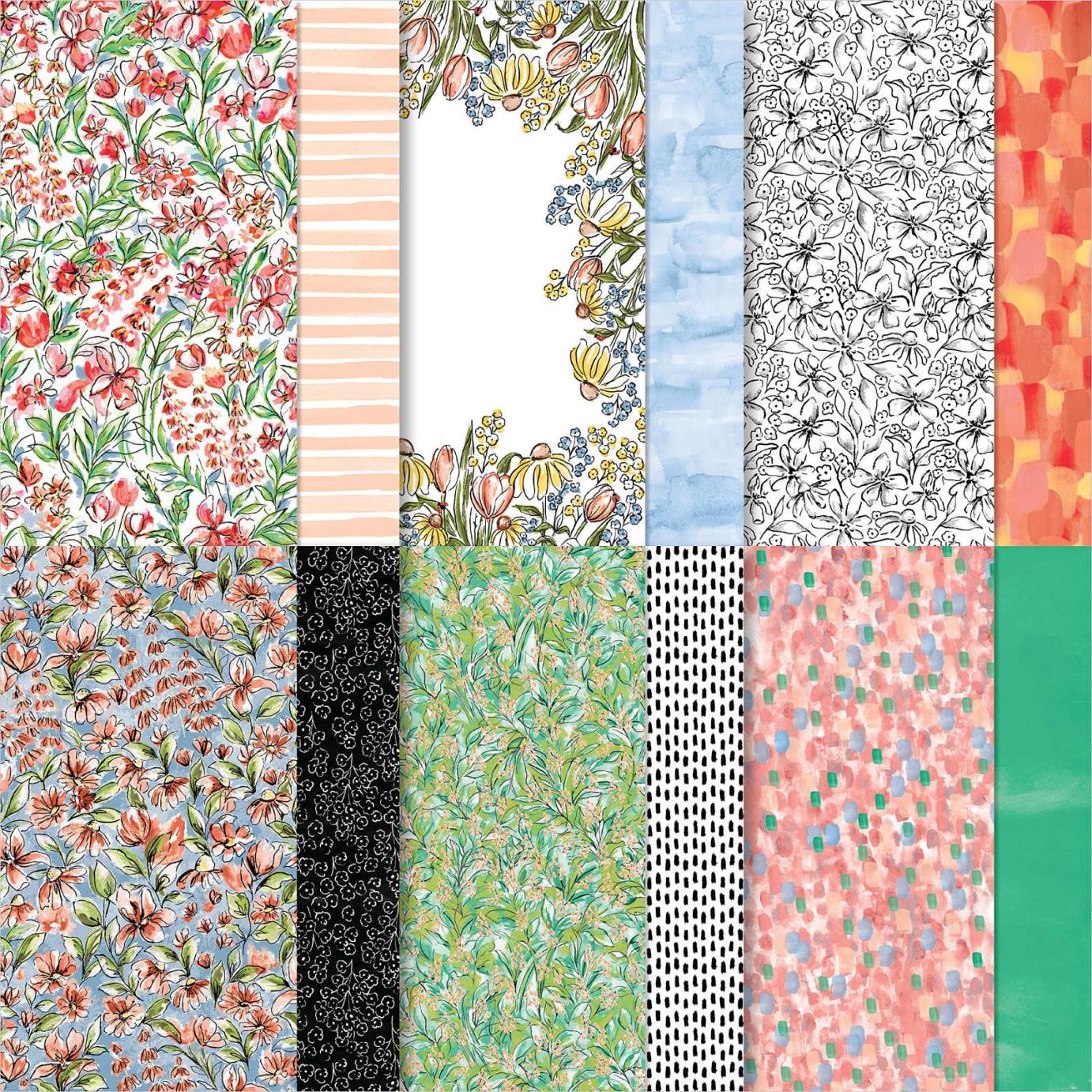 Mixed Media Florals 12" x 12" Designer Series Paper  |  Image &copy; 2025 Stampin' Up!