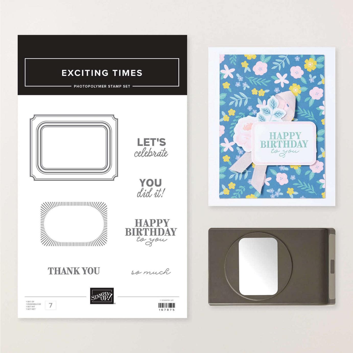 Exciting Times Stamp Set + Rounded Rectangle Punch Bundle  |  Image &copy; 2026 Stampin' Up!
