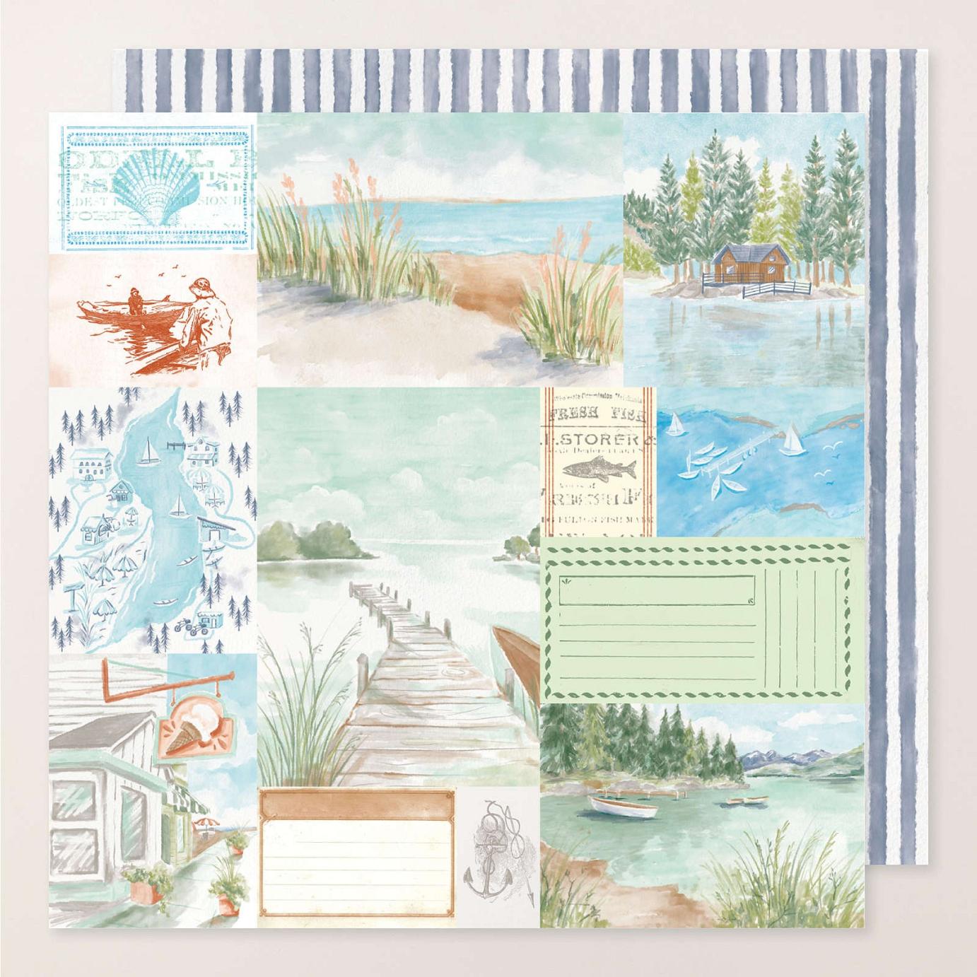Waterside Retreat 12" x 12" Designer Series Paper | Image © 2026 Stampin' Up!® Waterside Retreat 12" x 12" Designer Series Paper | Image © 2026 Stampin' Up!®