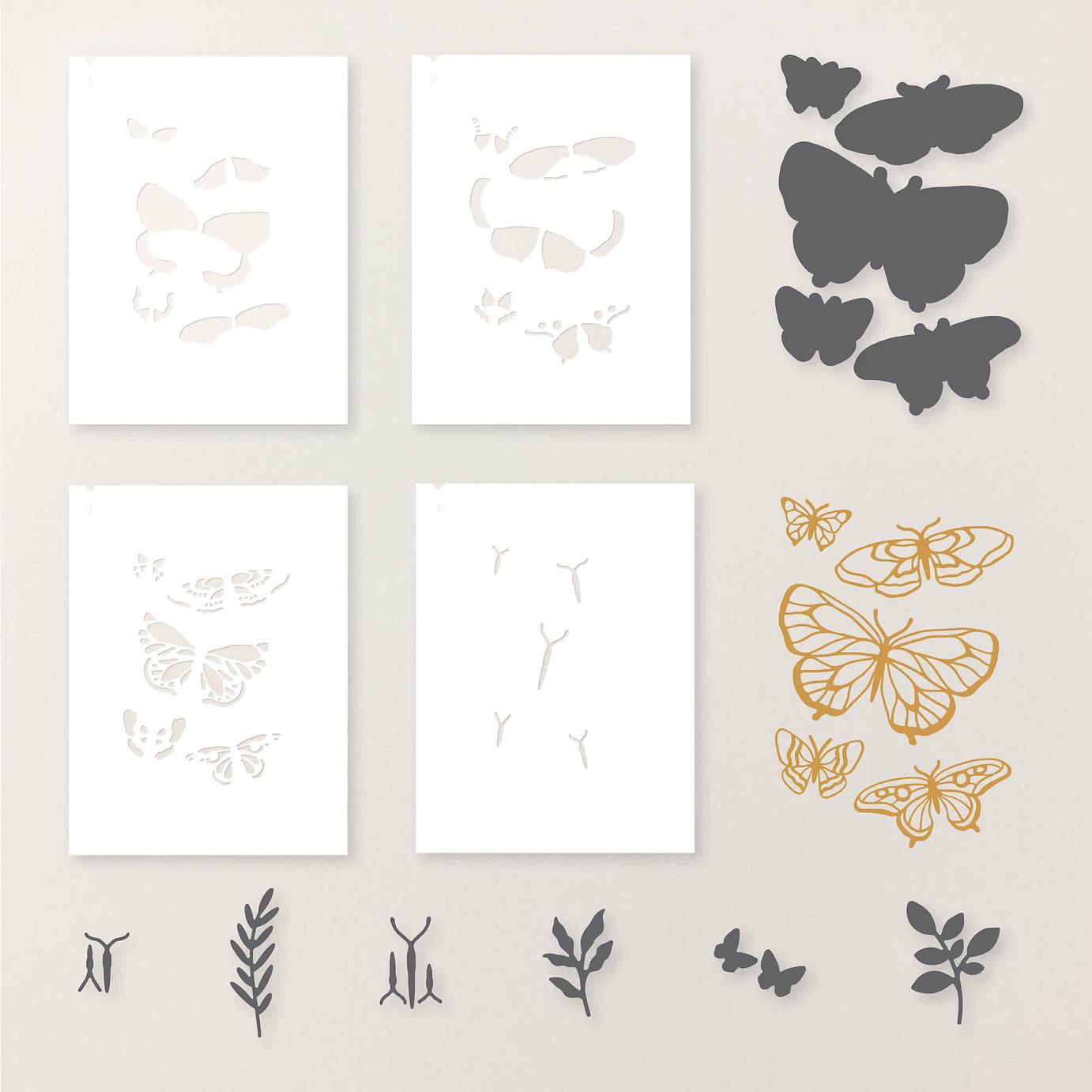 Butterfly Flight Hot Foil Dies + Butterfly Flight Decorative Masks Bundle   |  Image &copy; 2026 Stampin' Up!&reg;